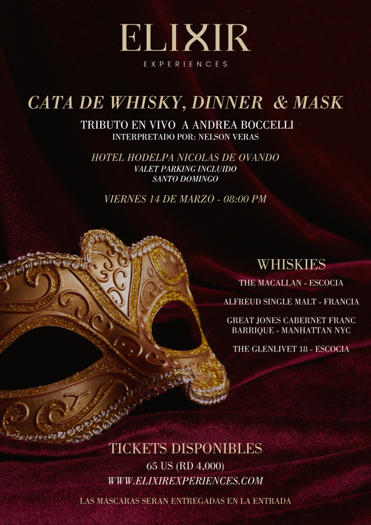 Whiskey Tasting, Dinner & Mask