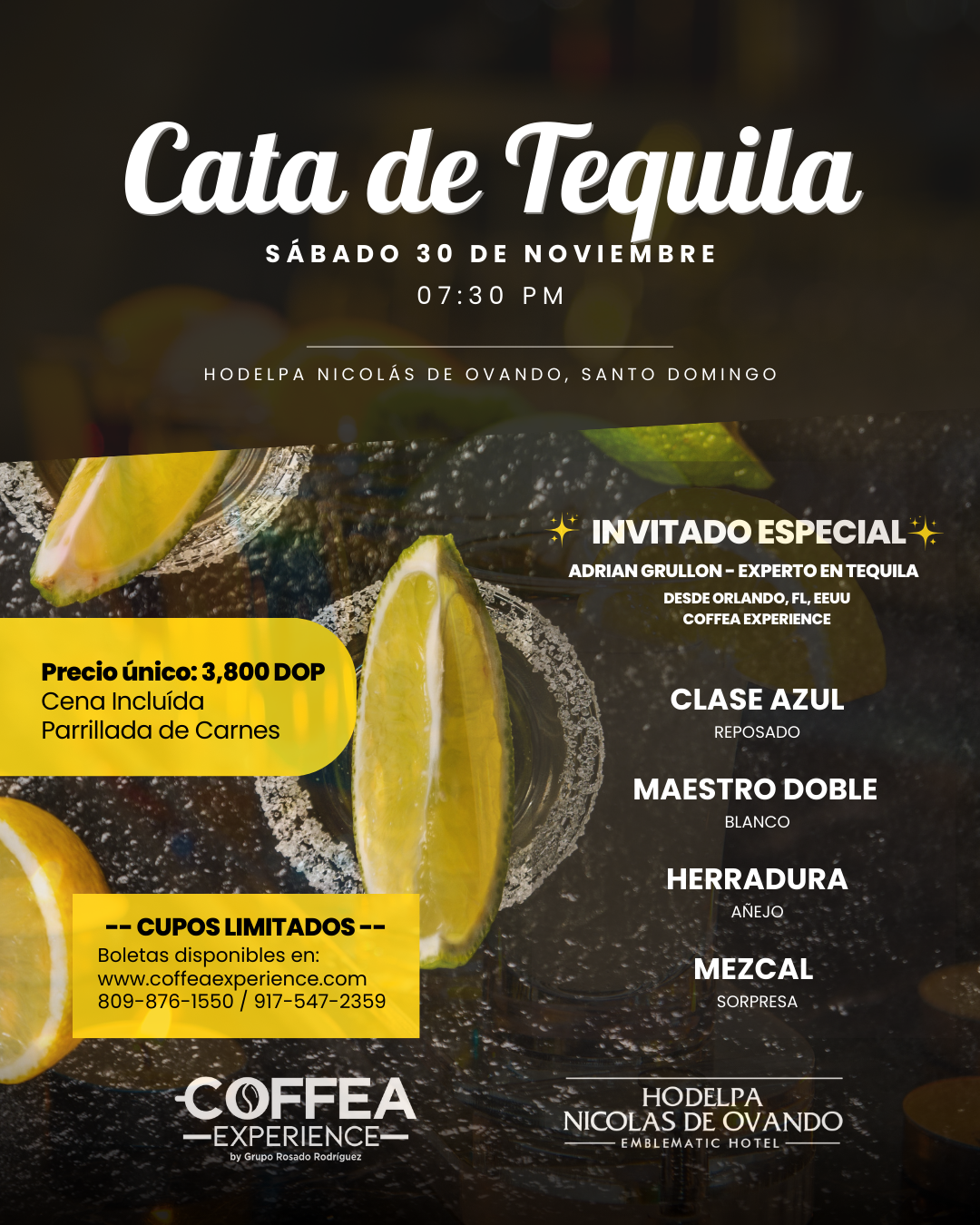Santo Domingo - Cata de Tequila - 30/11