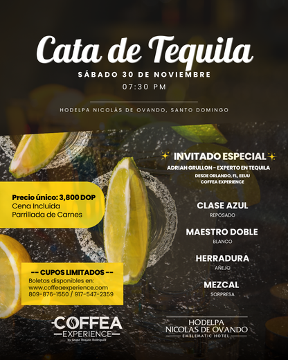 Santo Domingo - Cata de Tequila - 30/11